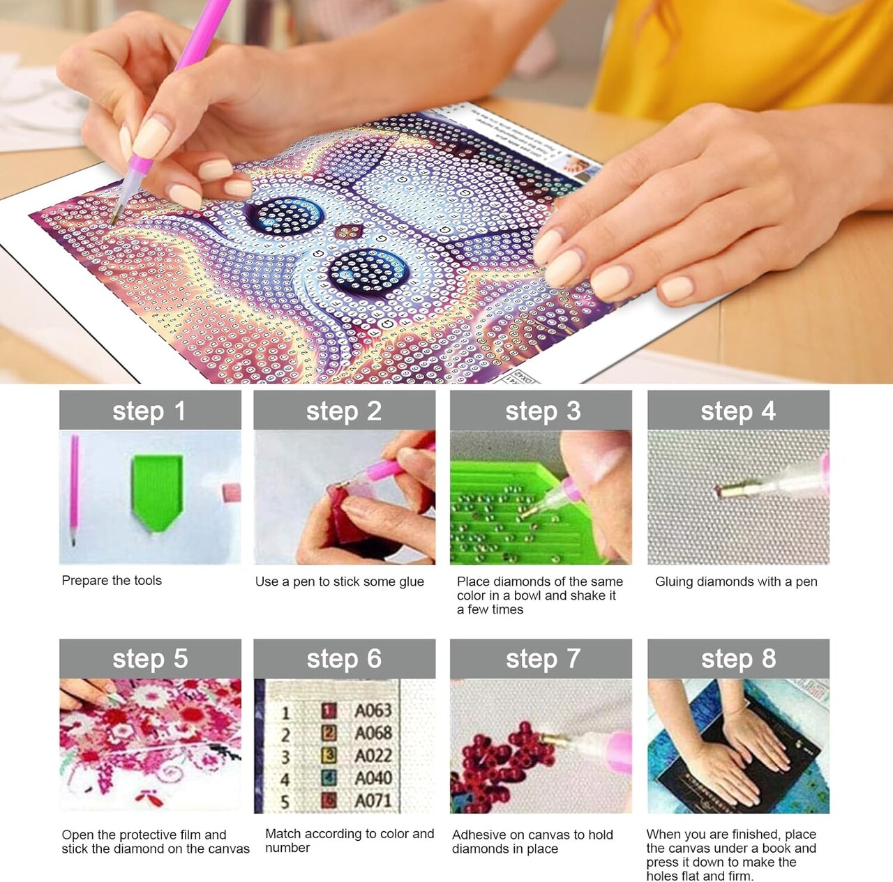 Diamond Art Kits for Kids, 4 Pack Diamond Painting Kits for Kids Beginners